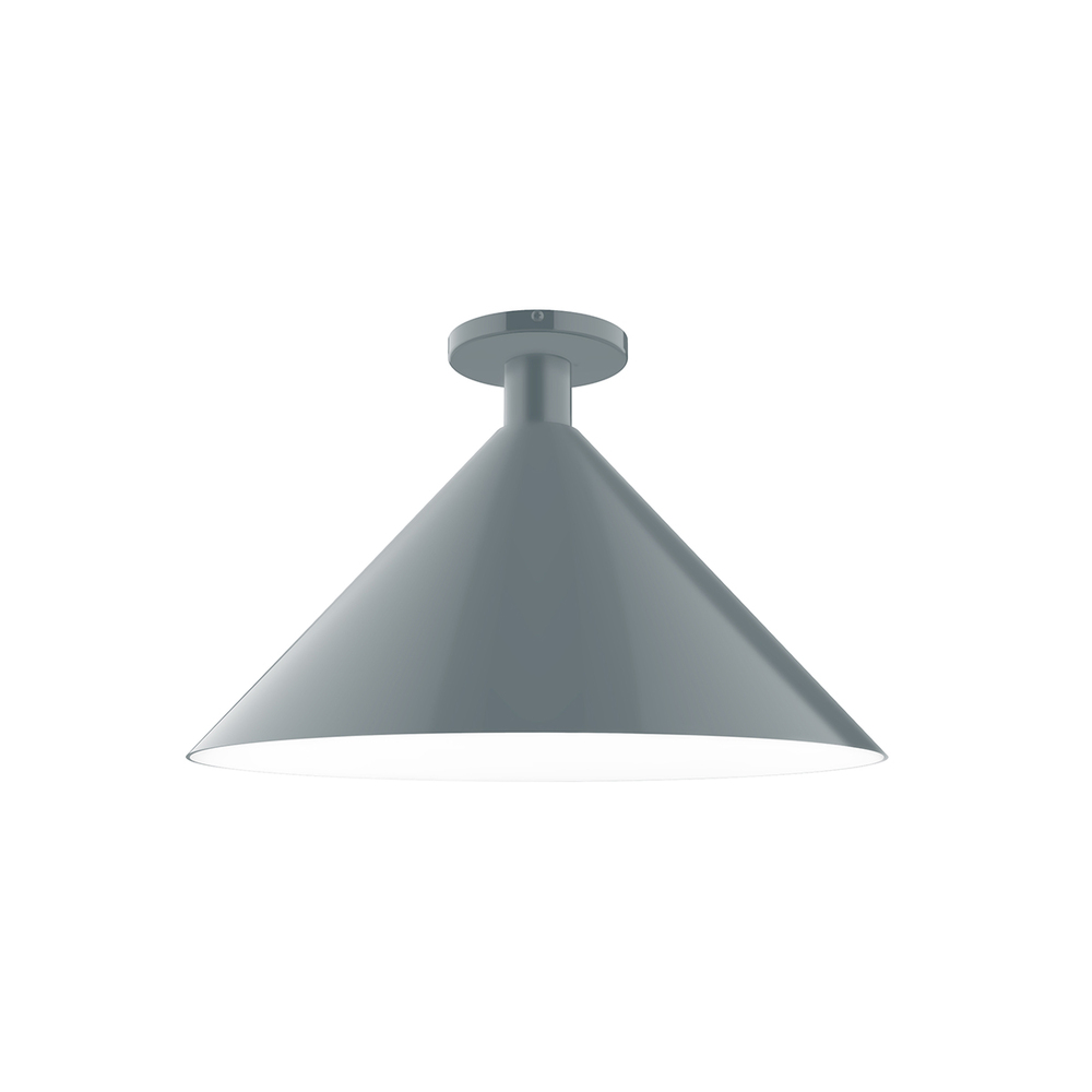 18" Chase Flush Mount, Slate Gray