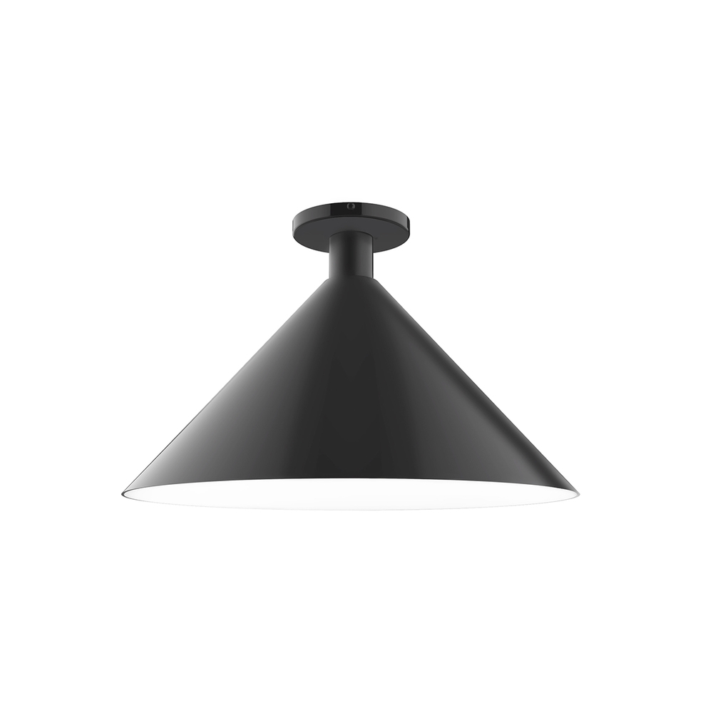 18" Chase Flush Mount, Black
