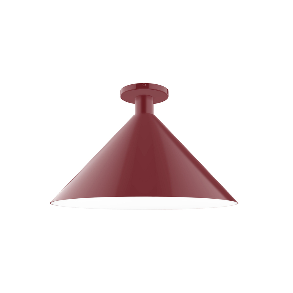 18" Chase Flush Mount, Barn Red