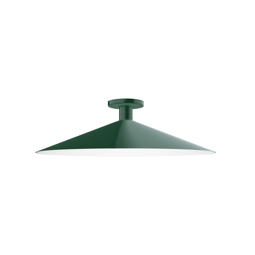 24" Zing Flush Mount, Forest Green