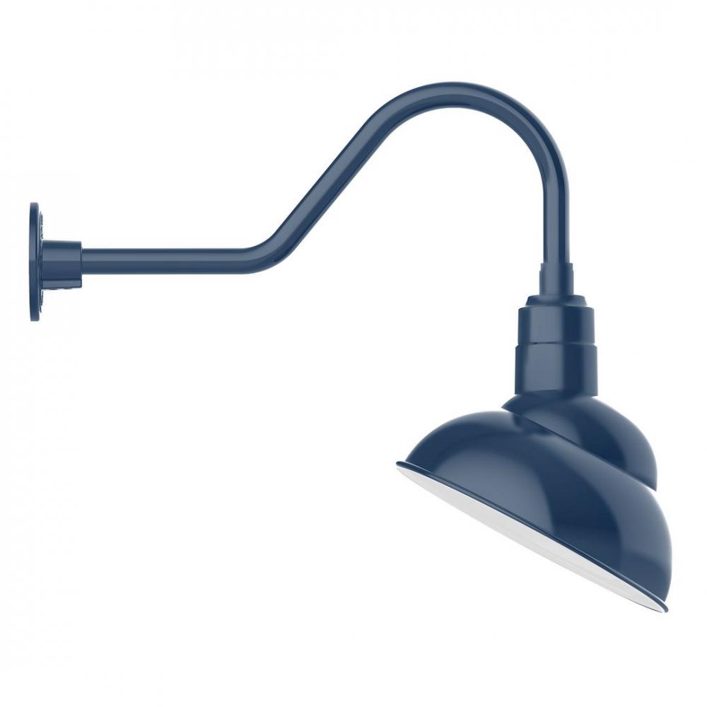 12" Emblem shade LED Gooseneck Wall mount with swivel, Navy