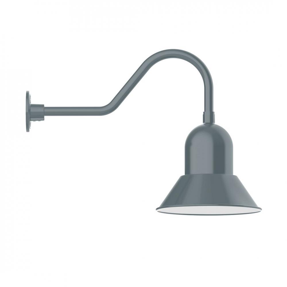 12" Prima shade, LED Gooseneck Wall Mount, Slate Gray