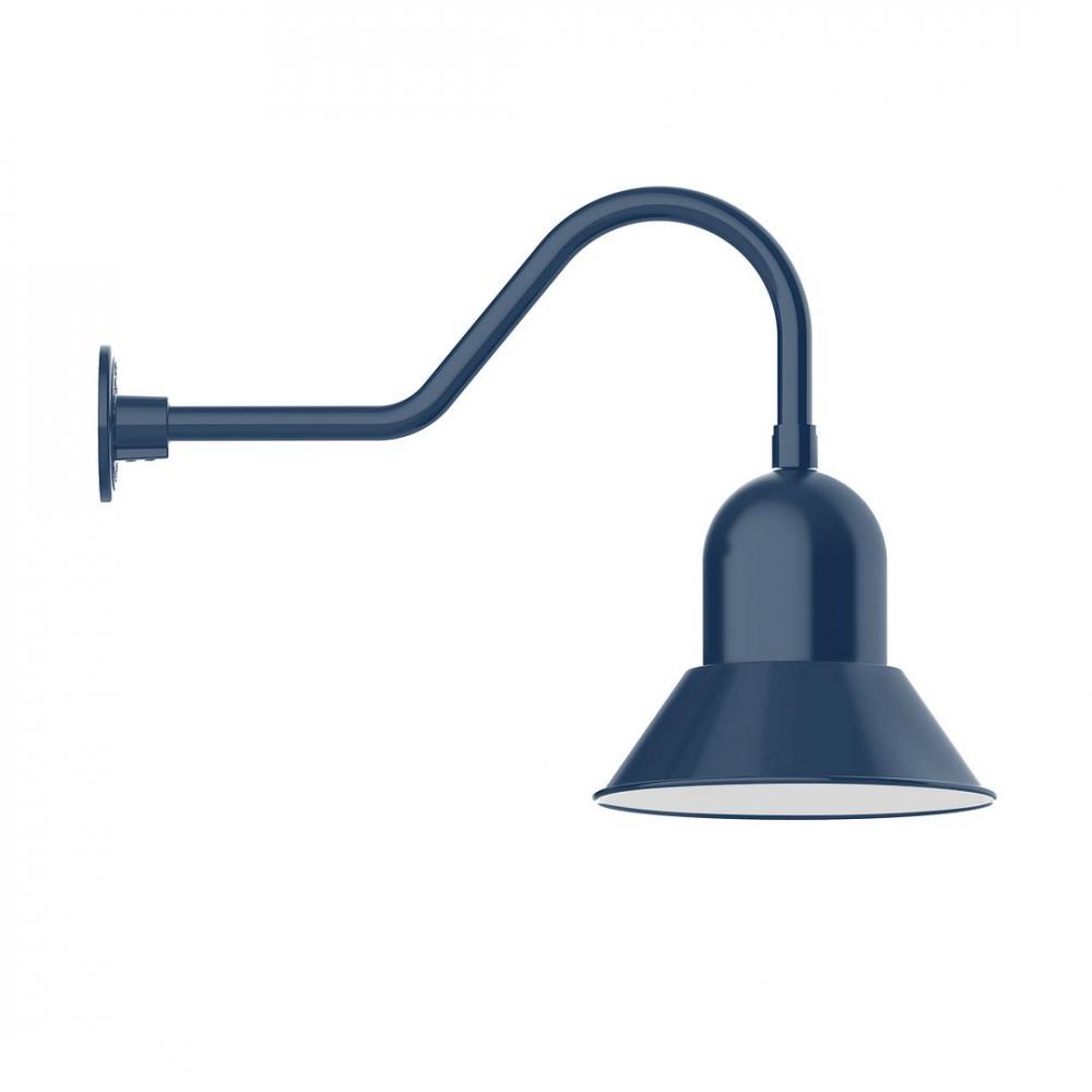 12" Prima shade, LED Gooseneck Wall Mount, Navy