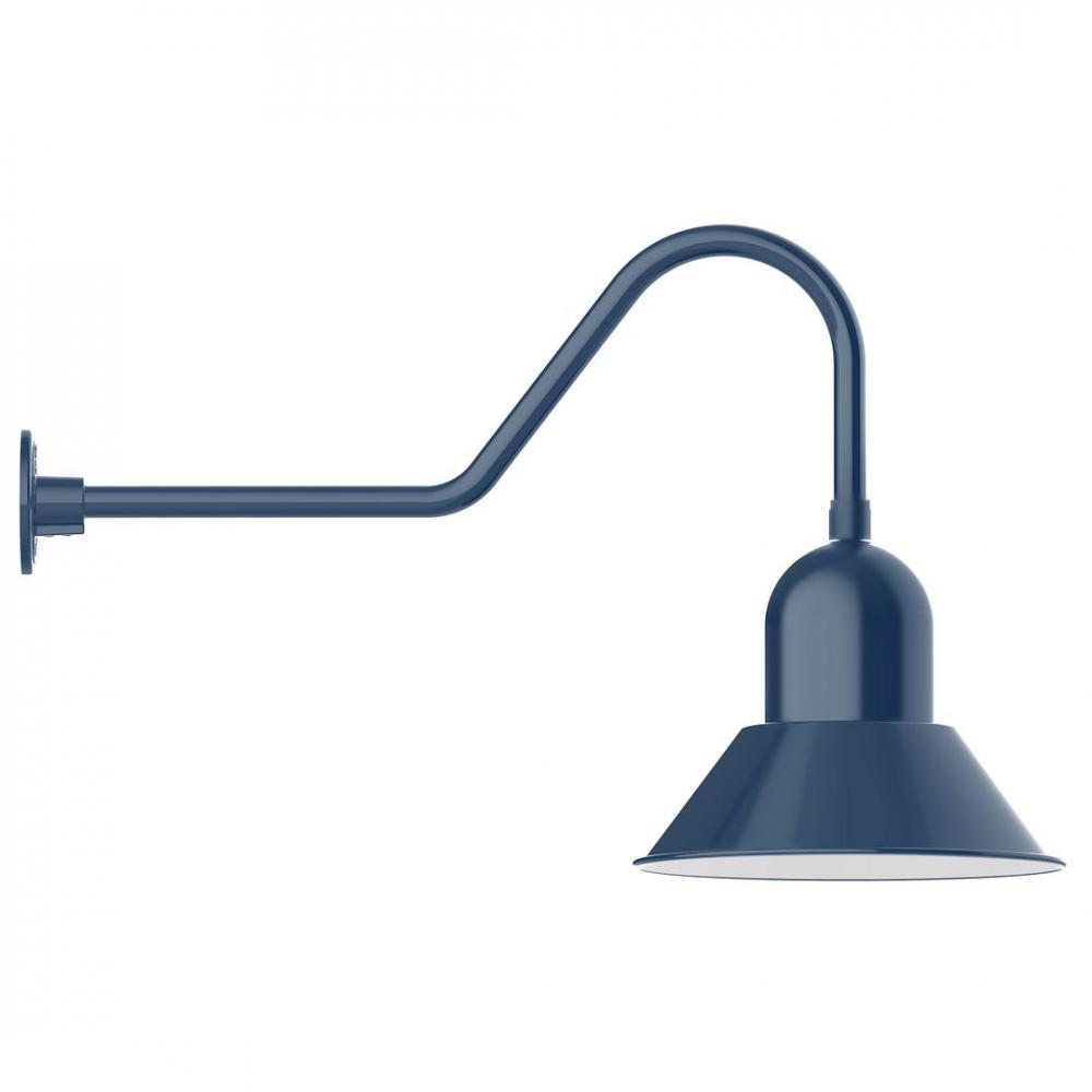 14" Prima shade, LED Gooseneck Wall Mount, Navy