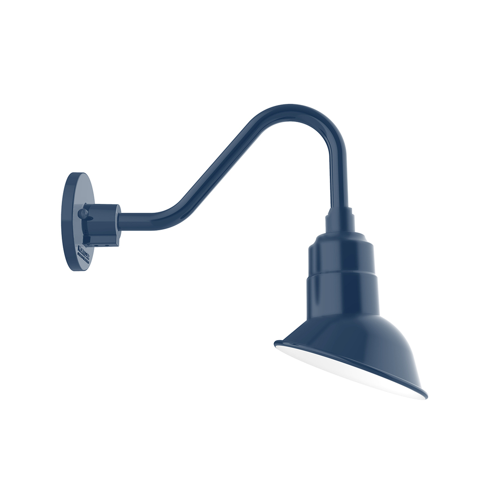 7" Angle shade gooseneck wall mount, Navy
