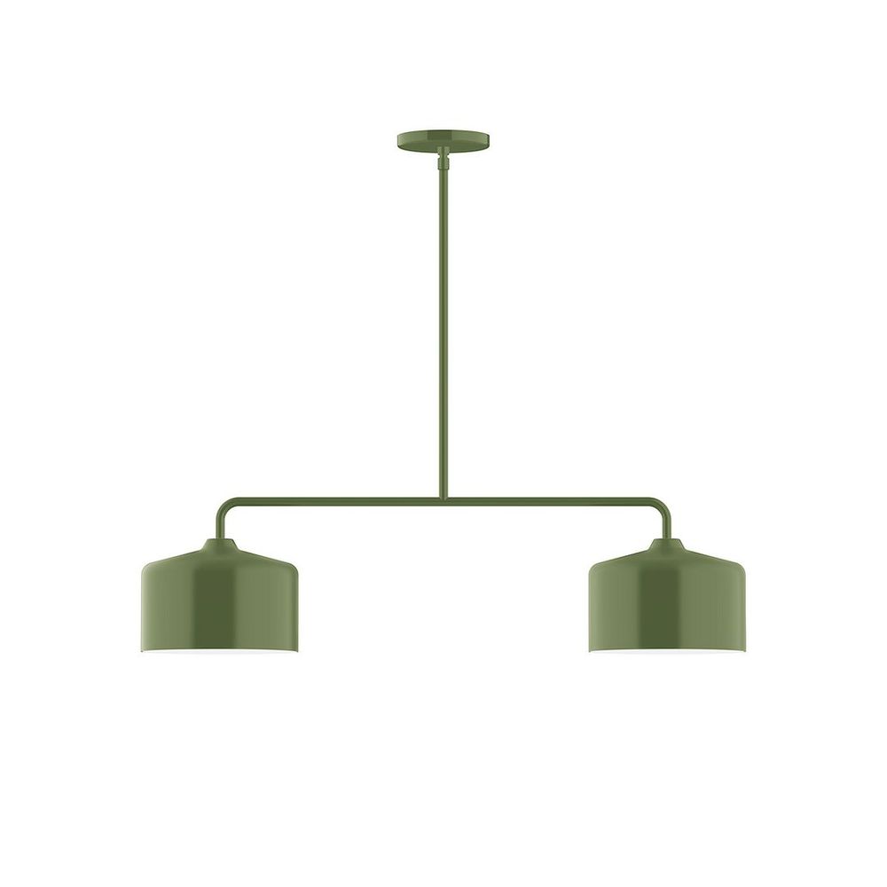 2-Light Axis Linear LED Pendant, Fern Green