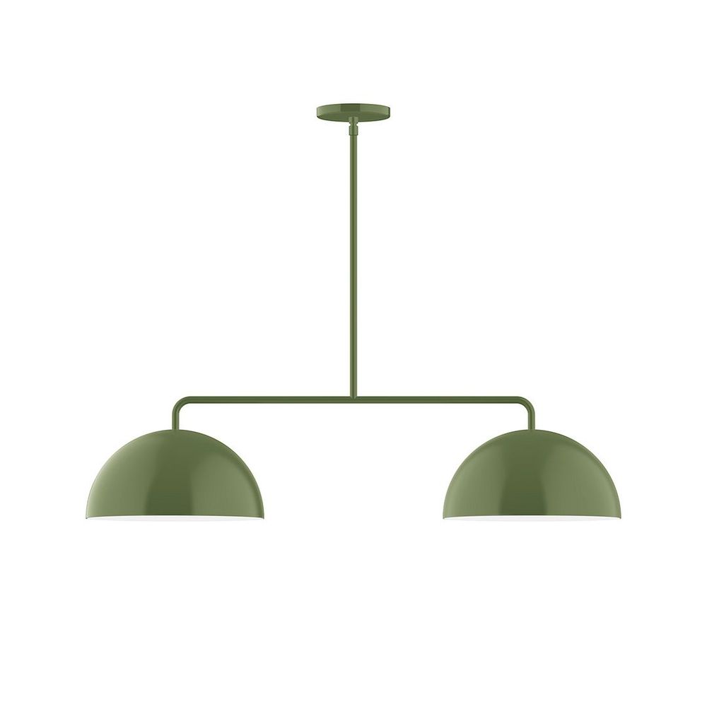 2-Light Axis Linear LED Pendant, Fern Green