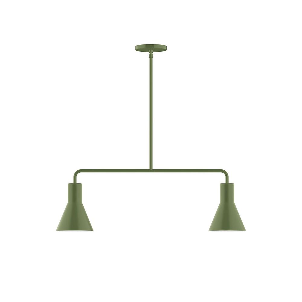 2-Light Axis Linear LED Pendant, Fern Green