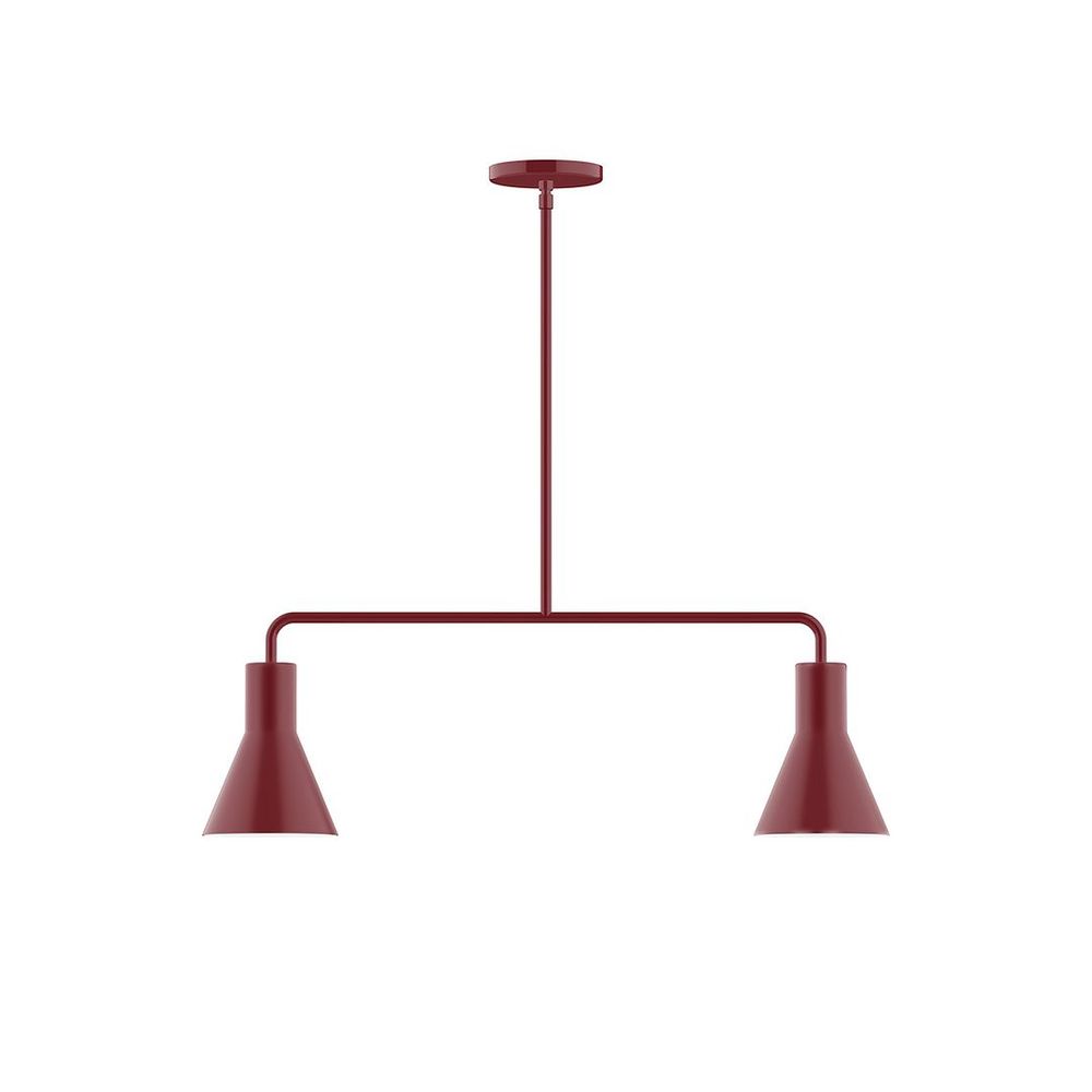 2-Light Axis Linear LED Pendant, Barn Red