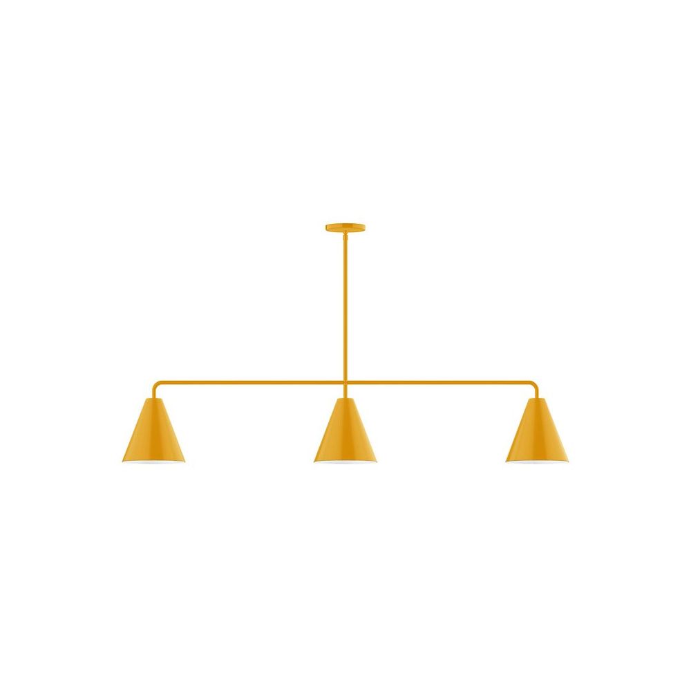 3-Light Jynx Linear Pendant, Bright Yellow
