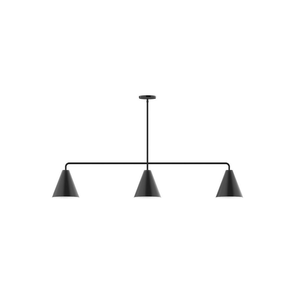 3-Light Jynx Linear Pendant, Black