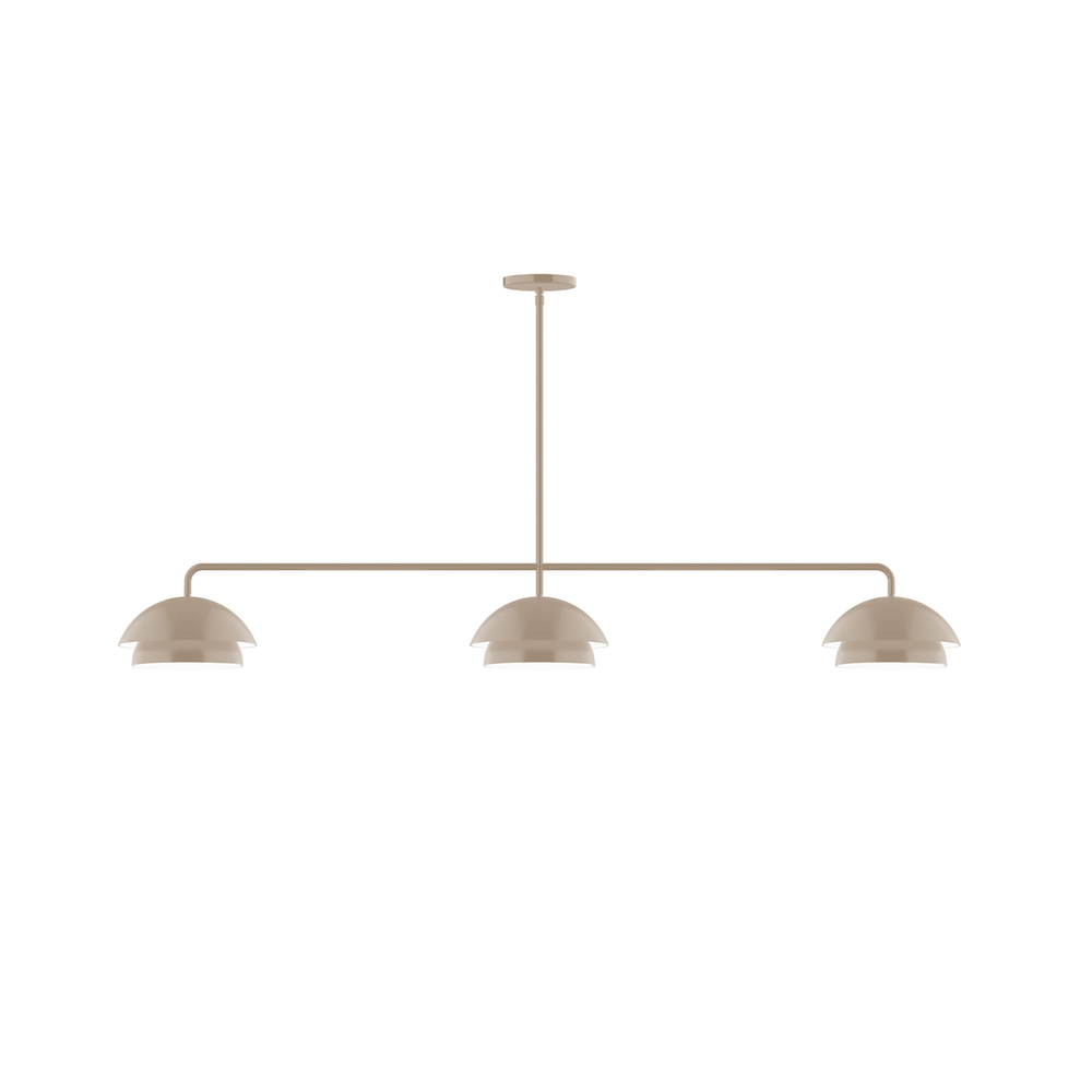 3-Light Axis LED Linear Pendant, Clay