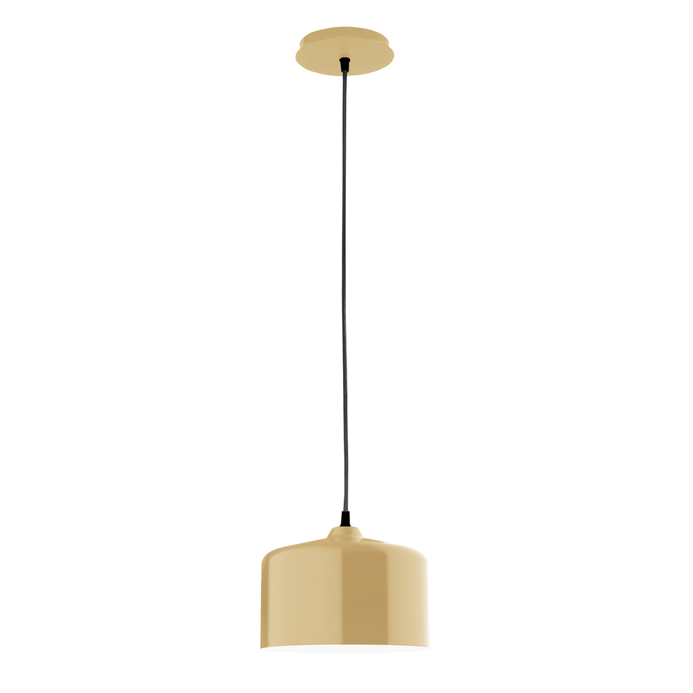 8.5" Julia shade, black cord with canopy, Ivory