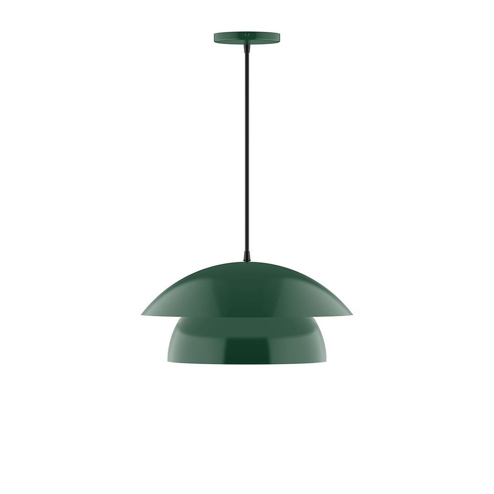 16" Nest LED Pendant, Forest Green