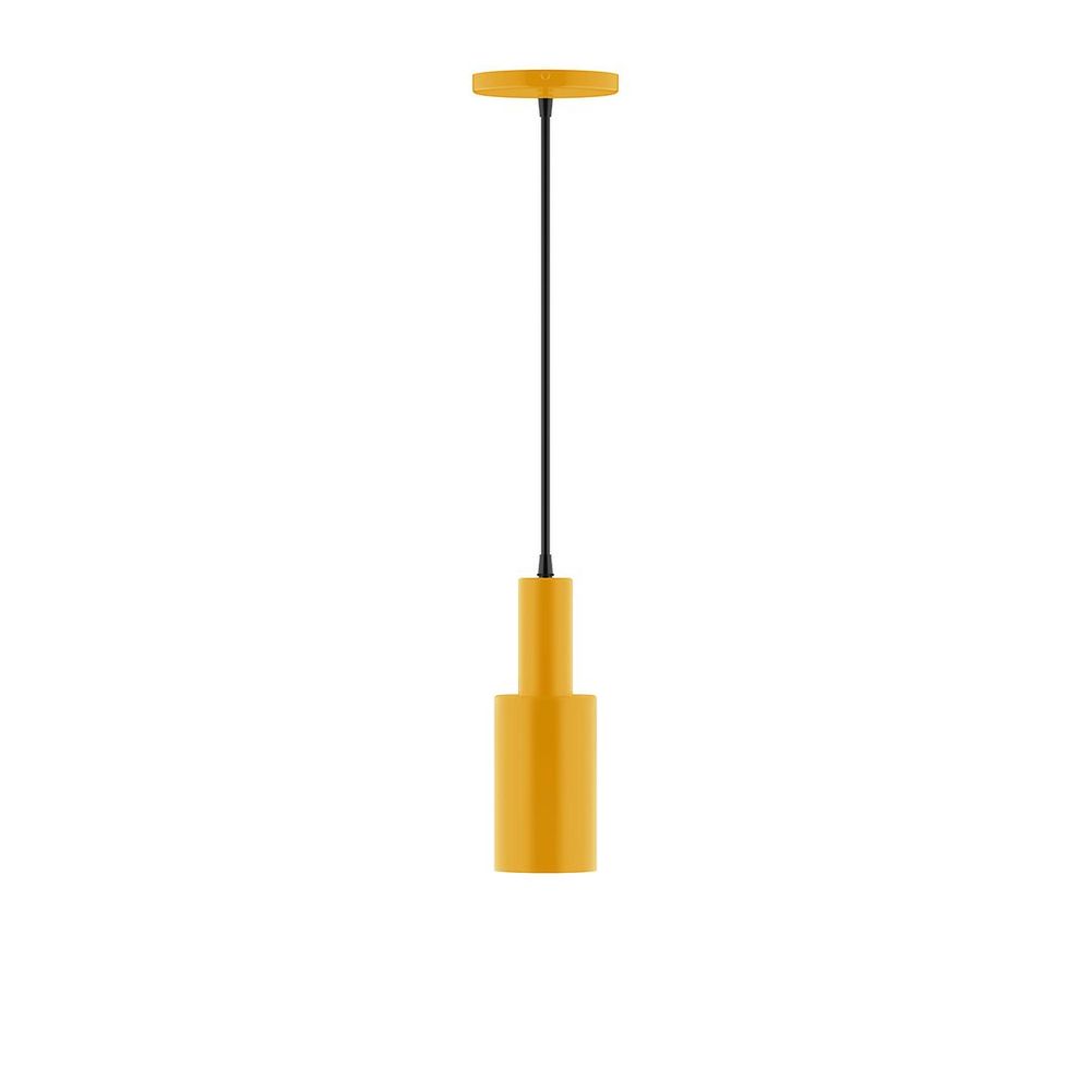 3.5" Spark Pendant, white cord with canopy, Bright Yellow
