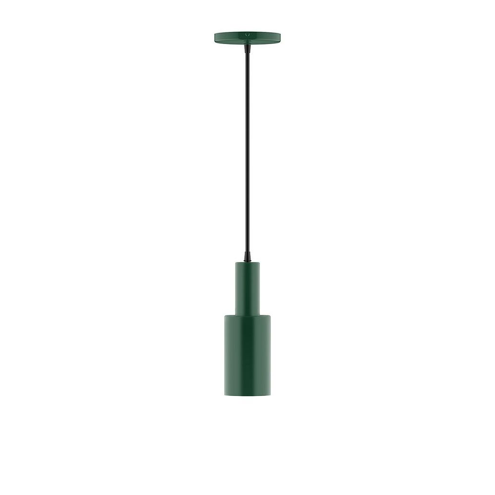 3.5" Spark Pendant, white cord with canopy, Forest Green