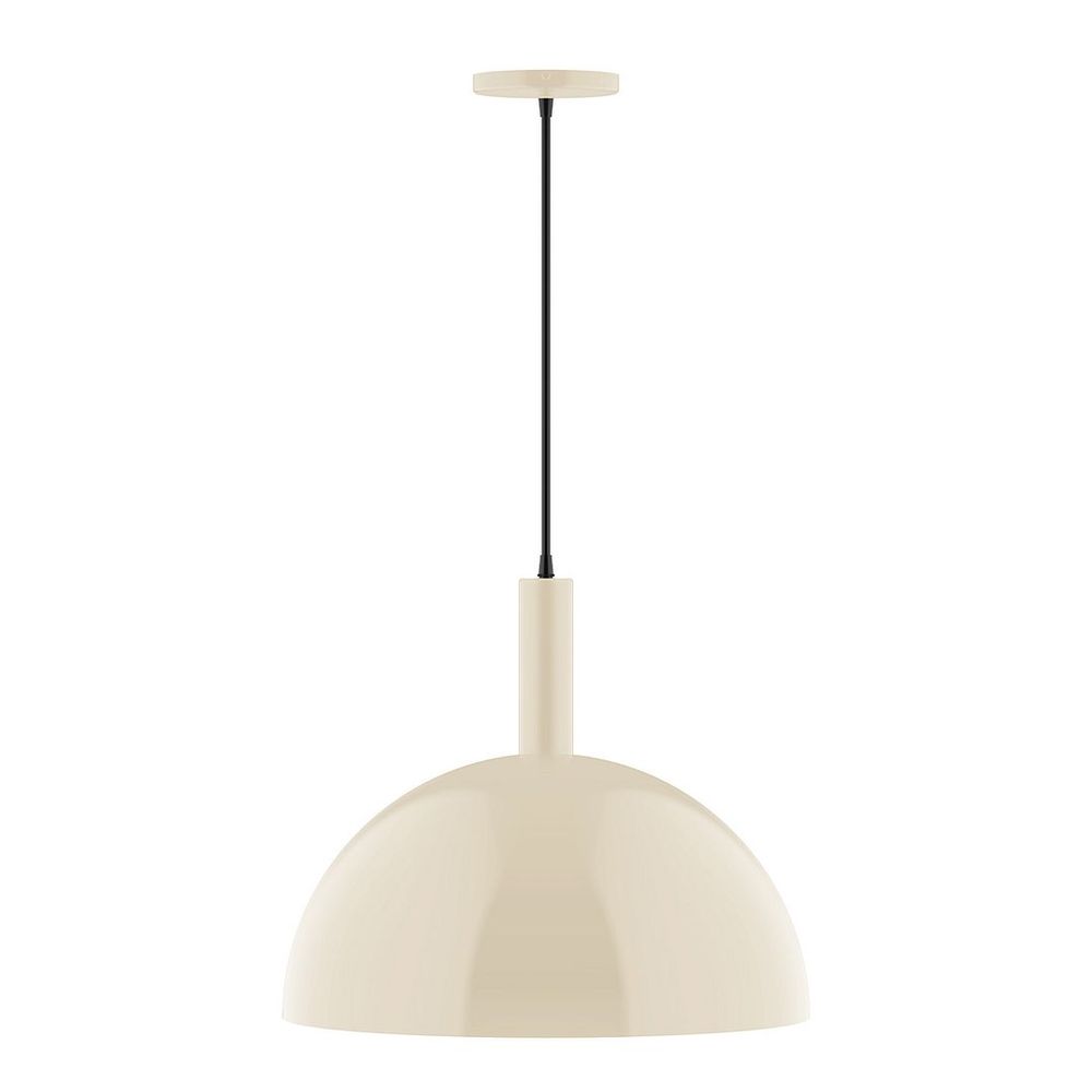18" Ray Pendant, white cord with canopy, Cream