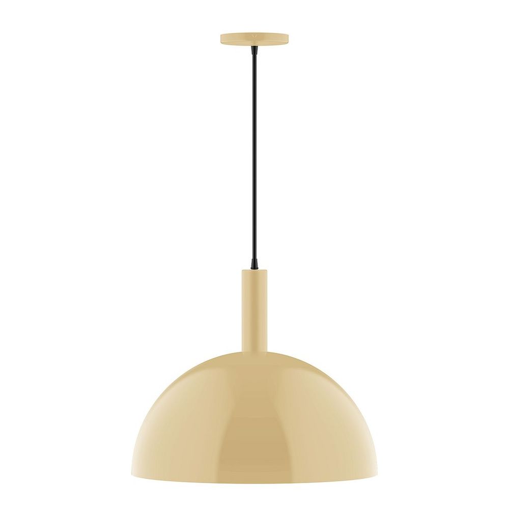 18" Ray Pendant, white cord with canopy, Ivory