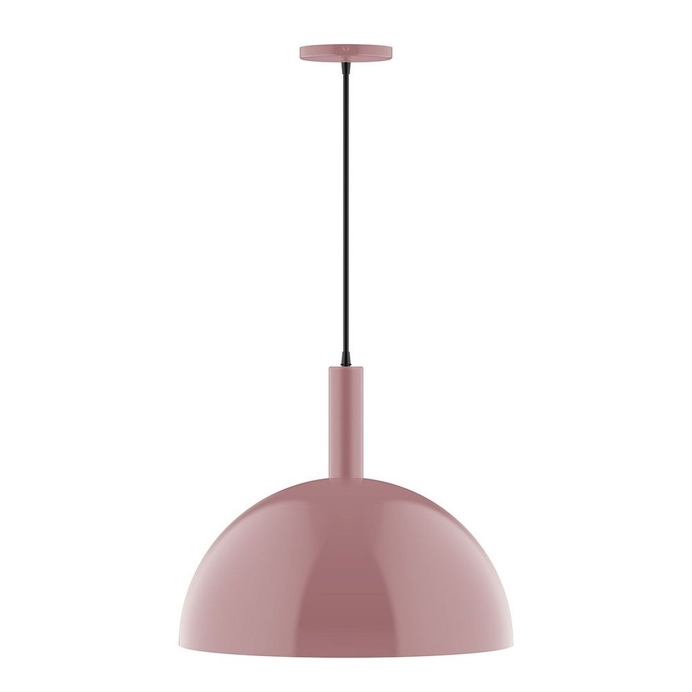 18" Ray Pendant, white cord with canopy, Mauve