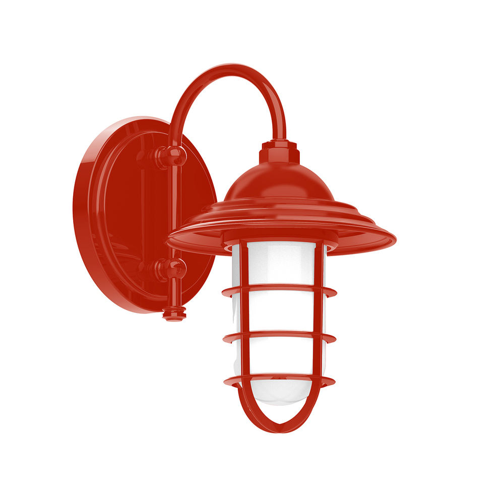 8" Vaportite, wall light, Vermillion