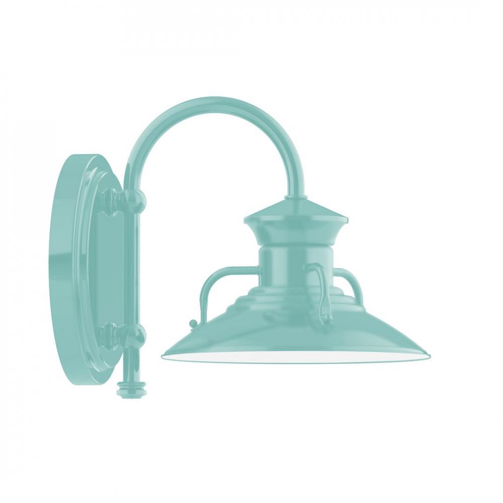 8" Homestead shade, wall mount sconce, Sea Green