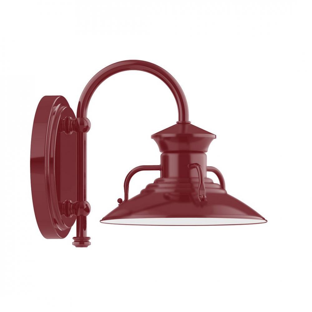 8" Homestead shade, wall mount sconce, Barn Red