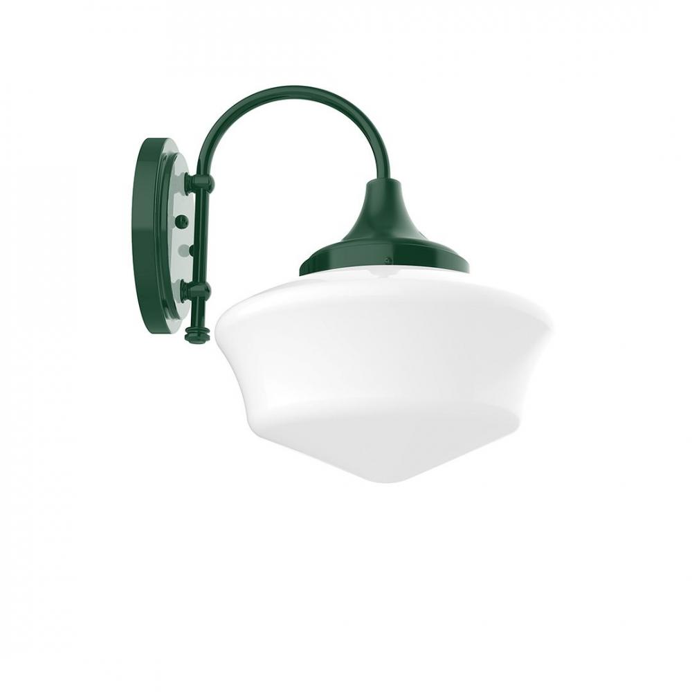 Schoolhouse 12" Wall Sconce in Forest Green