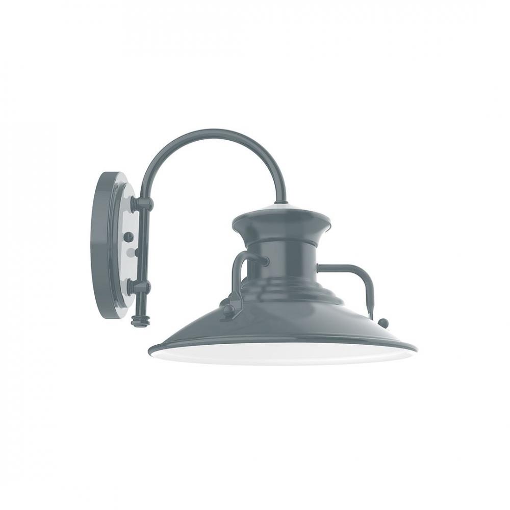 12" Homestead shade, wall mount sconce, Slate Gray