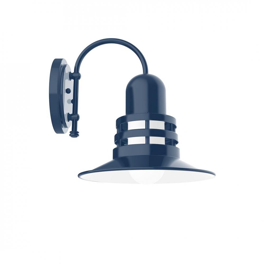 12" Atomic shade, wall mount sconce, Navy