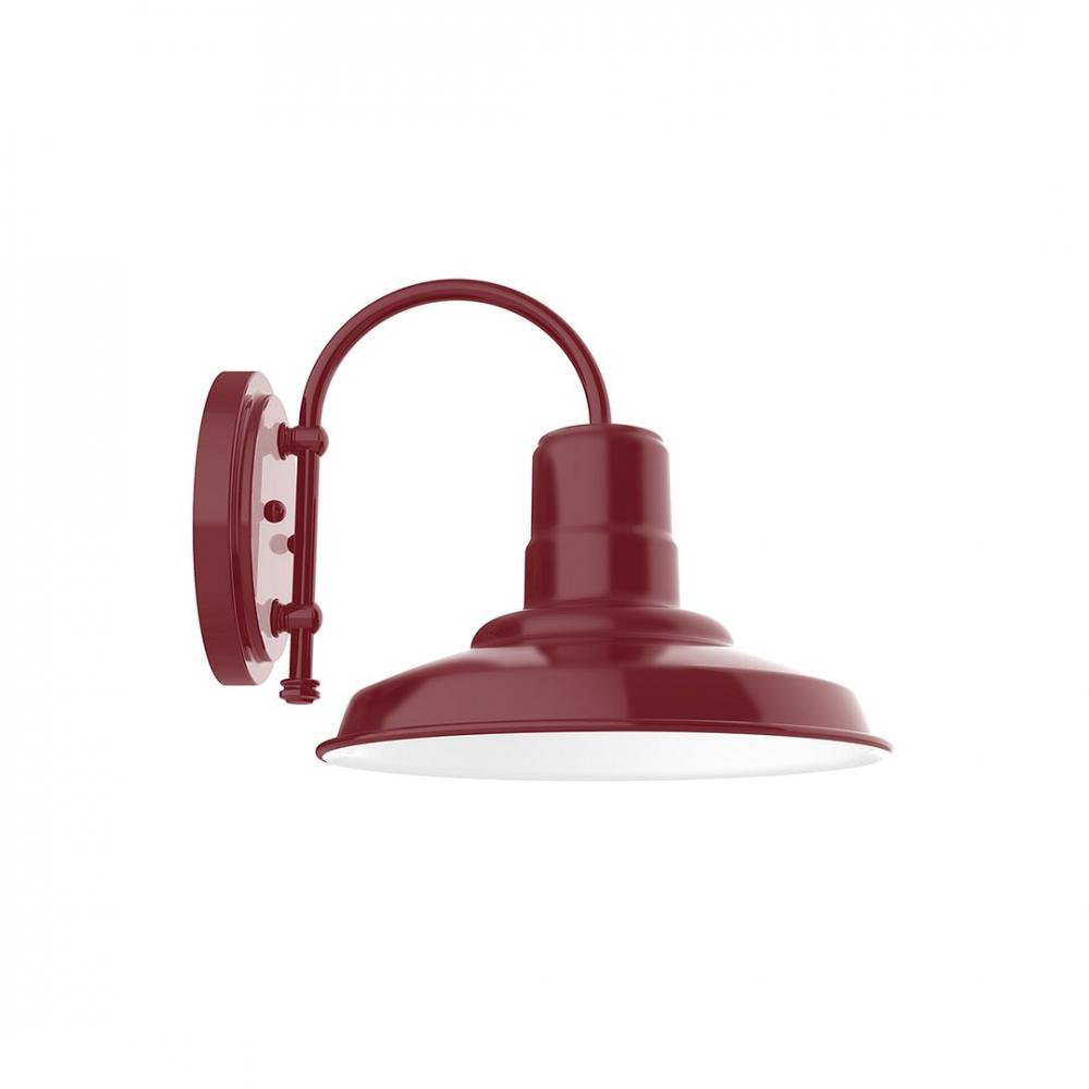 12" Warehouse shade, wall mount sconce, Barn Red