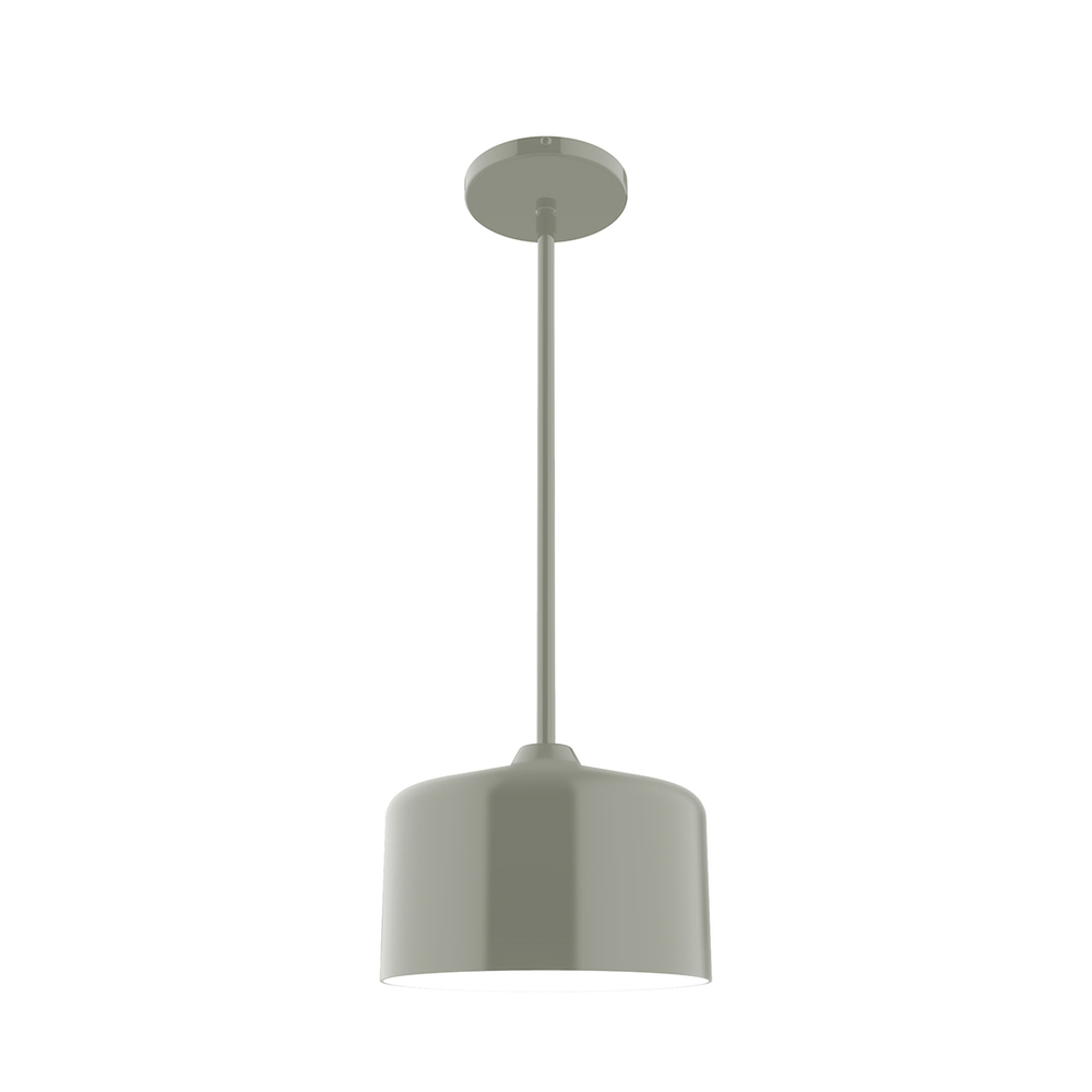 8.5" Julia Stem Hung Pendant, Moss Green