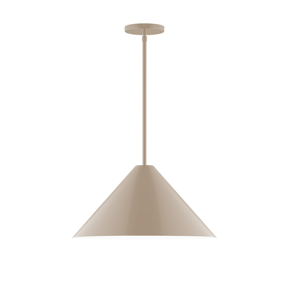 18" Pinnacle Stem Hung Pendant, Clay