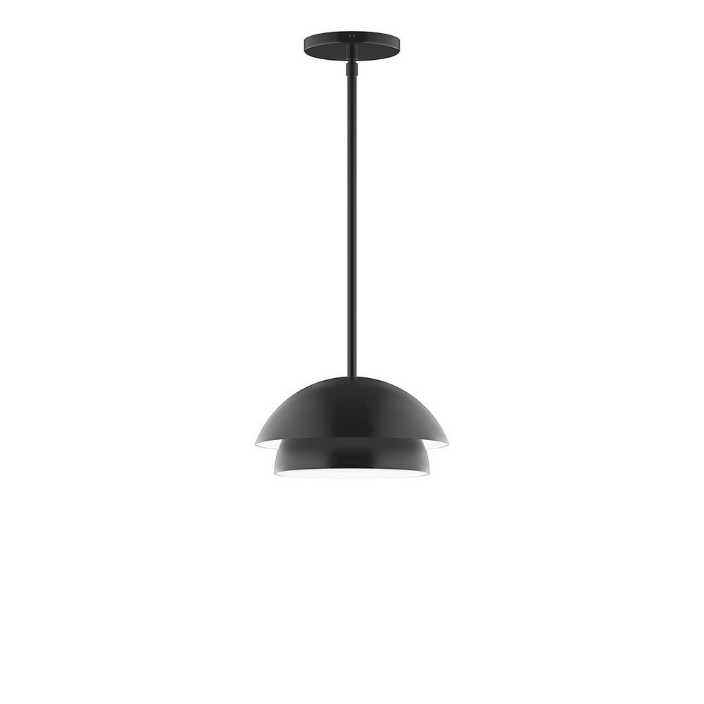 10" Nest LED Stem Hung Pendant, Black