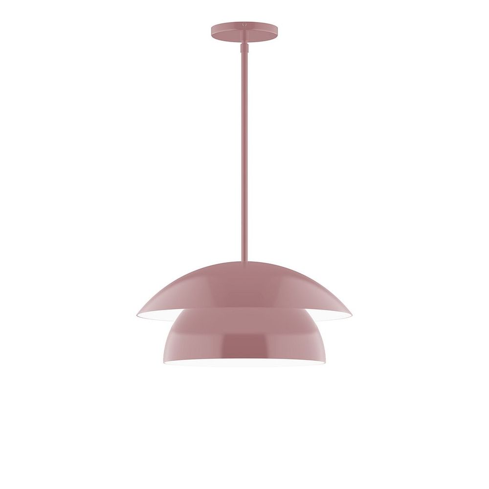 16&#34; Nest LED Stem Hung Pendant, Mauve