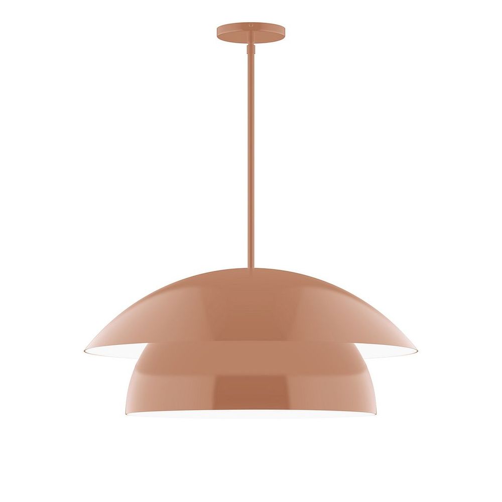 24" Nest LED Stem Hung Pendant, Terracotta