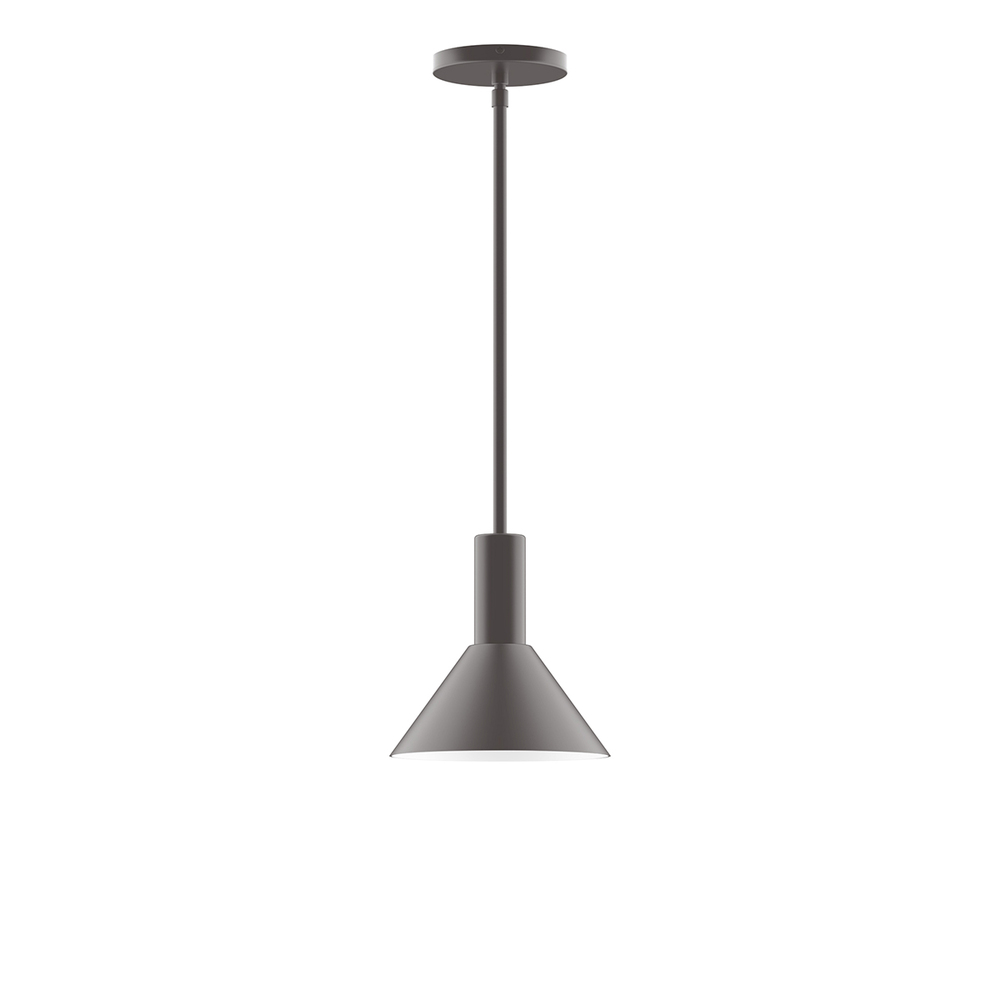 8" Chase Stem Hung Pendant, Bronze Matte