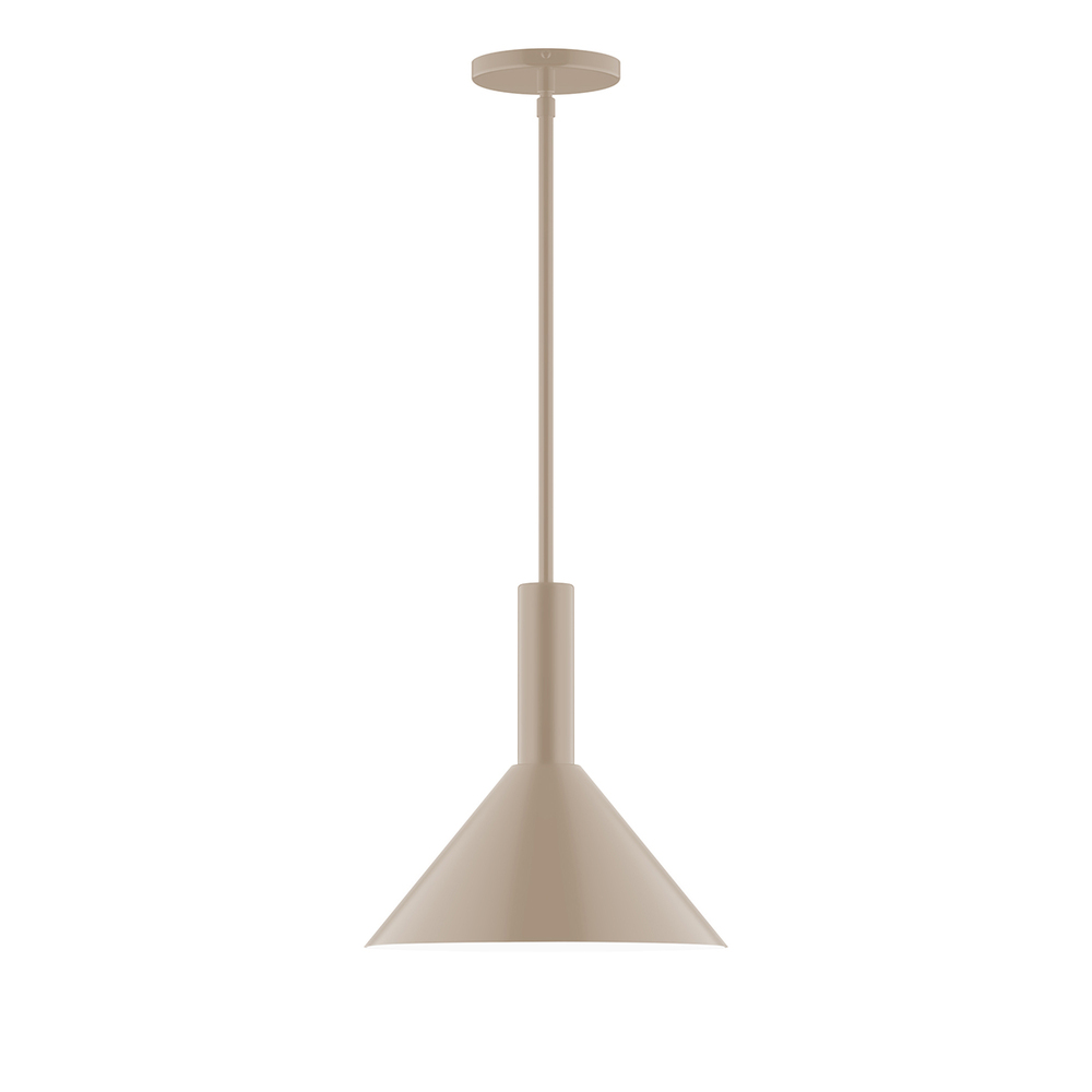 12" Chase Stem Hung Pendant, Clay