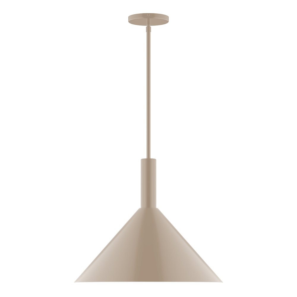 18" Chase Stem Hung Pendant, Clay