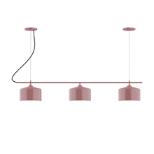 Montclair Light Works CHA419-20 - 3-Light Linear Axis Chandelier, Mauve