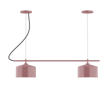Montclair Light Works CHB419-20 - 2-Light Linear Axis Chandelier, Mauve