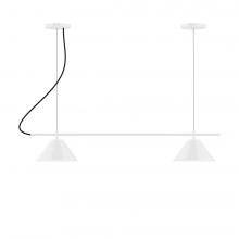 Montclair Light Works CHB421-19-L12 - 2-Light Linear Pinnacle LED Chandelier, Terracotta