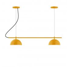 Montclair Light Works CHB421-51-L12 - 2-Light Linear Pinnacle LED Chandelier, Architectural Bronze