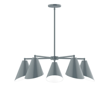 Montclair Light Works CHC415-40 - 5-Light Jasmine Chandelier, Slate Gray