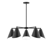 Montclair Light Works CHC415-41 - 5-Light Jasmine Chandelier, Black