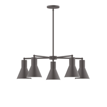 Montclair Light Works CHC436-57 - 5-Light Flare Chandelier, Bronze Matte