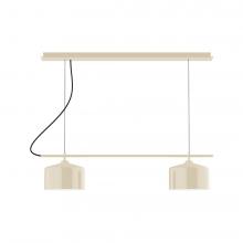 Montclair Light Works CHAX445-16-L12 - 3-Light Linear Axis LED Chandelier, Cream