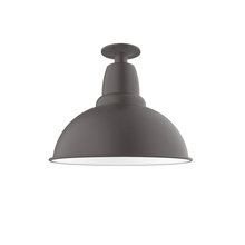 Montclair Light Works FMB107-57 - 14" Cafe Flush Mount Light in Bronze Matte