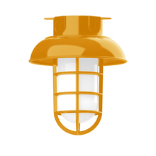 Montclair Light Works FMC060-21 - 8" Vaportite flush mount ceiling light, Bright Yellow
