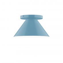 Montclair Light Works FMD421-54-L10 - 8" Pinnacle LED Flush Mount, Light Blue