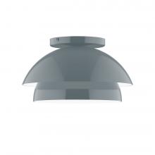 Montclair Light Works FMDX445-40-L10 - 10" Nest LED Flush Mount, Slate Gray